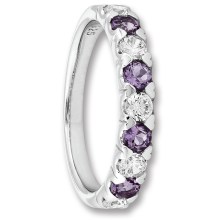 Zirkonia & Amethyst Ring aus 925 Silber Zirkonia & Amethyst Ring aus 925 Silber