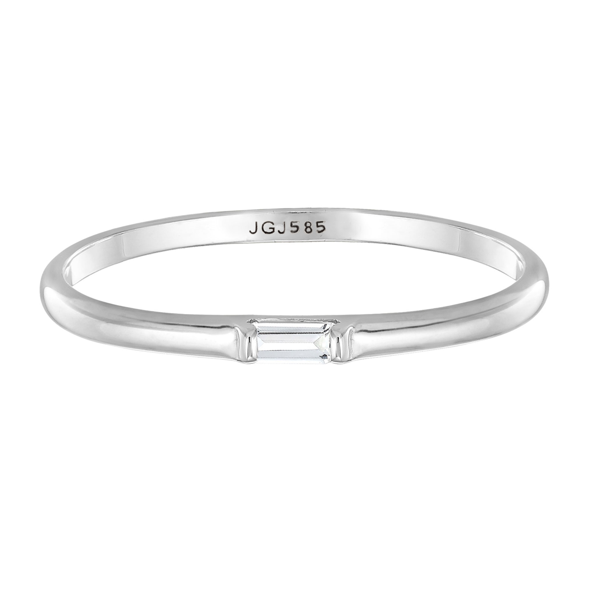 Ring Stapelring Topas Rechteck Verlobung 585 Weißgold Ring Stapelring Topas Rechteck Verlobung 585 Weißgold