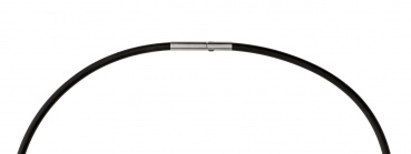 Ernstes Design Damen Collier Kautschukseil 40cm Schwarz KS3C-40 Ernstes Design Damen Collier Kautschukseil 40cm Schwarz KS3C-40