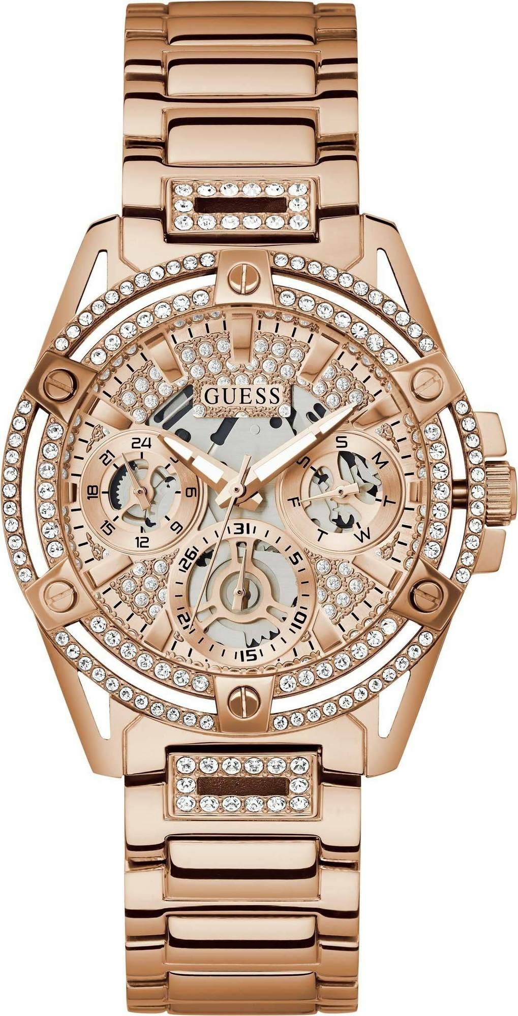 Guess Damen Multifunkion Armbanduhr Queen rosegold 40 mm GW0464L3 – Bild 2