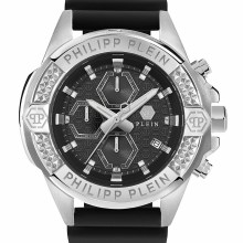Philipp Plein Herrenuhr The $kull Chrono Schwarz/Silber PWWFA0125 Philipp Plein Herrenuhr The $kull Chrono Schwarz/Silber PWWFA0125
