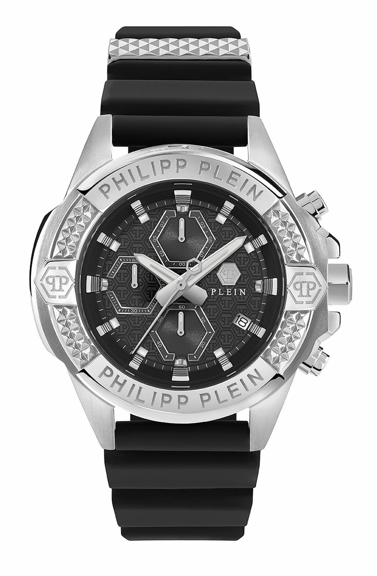 Philipp Plein Herrenuhr The $kull Chrono Schwarz/Silber PWWFA0125 Philipp Plein Herrenuhr The $kull Chrono Schwarz/Silber PWWFA0125