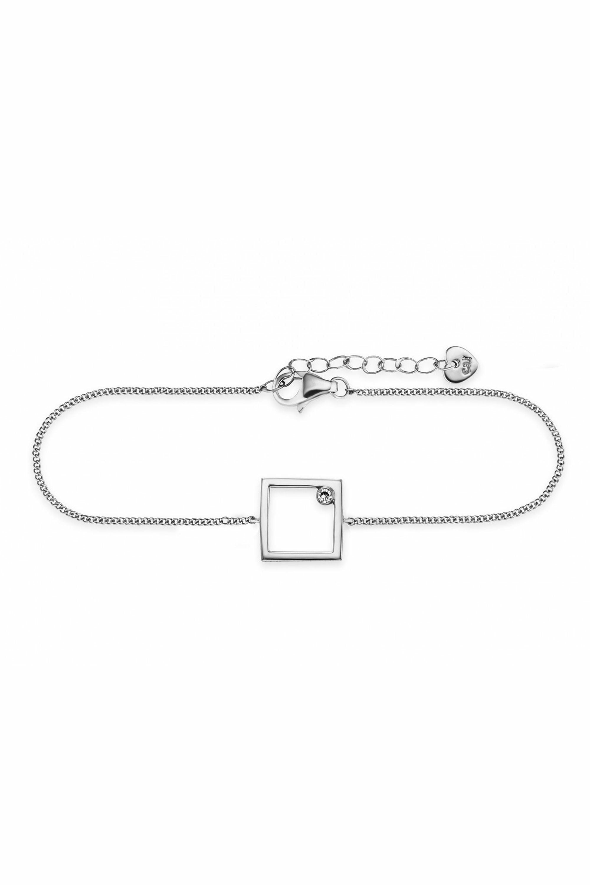 Armband 925 Sterling Silber rhodiniert Rechteck Zirkonia 41184572735582 – Bild 2