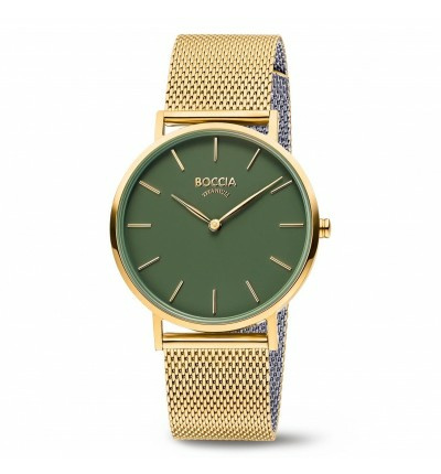 Boccia Damenuhr Analoguhr Trend mit Edelstahlband Gelbgold 3273-12 Boccia Damenuhr Analoguhr Trend mit Edelstahlband Gelbgold 3273-12