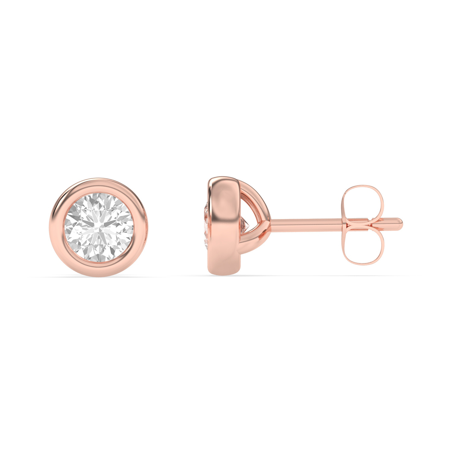 Felix Amar Ohrstecker 750er Gold 1 Karat VVS1 – Bild 3