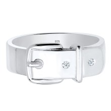 Ring Gürtel Symbol Diamant 0.03 ct. 925 Sterling Silber Ring Gürtel Symbol Diamant 0.03 ct. 925 Sterling Silber