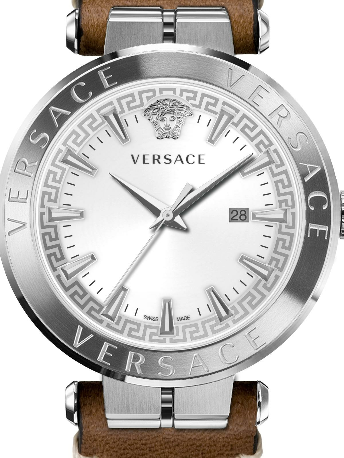 Versace Herren Armbanduhr AION 44 mm Armband Leder VE2F001 21 – Bild 2