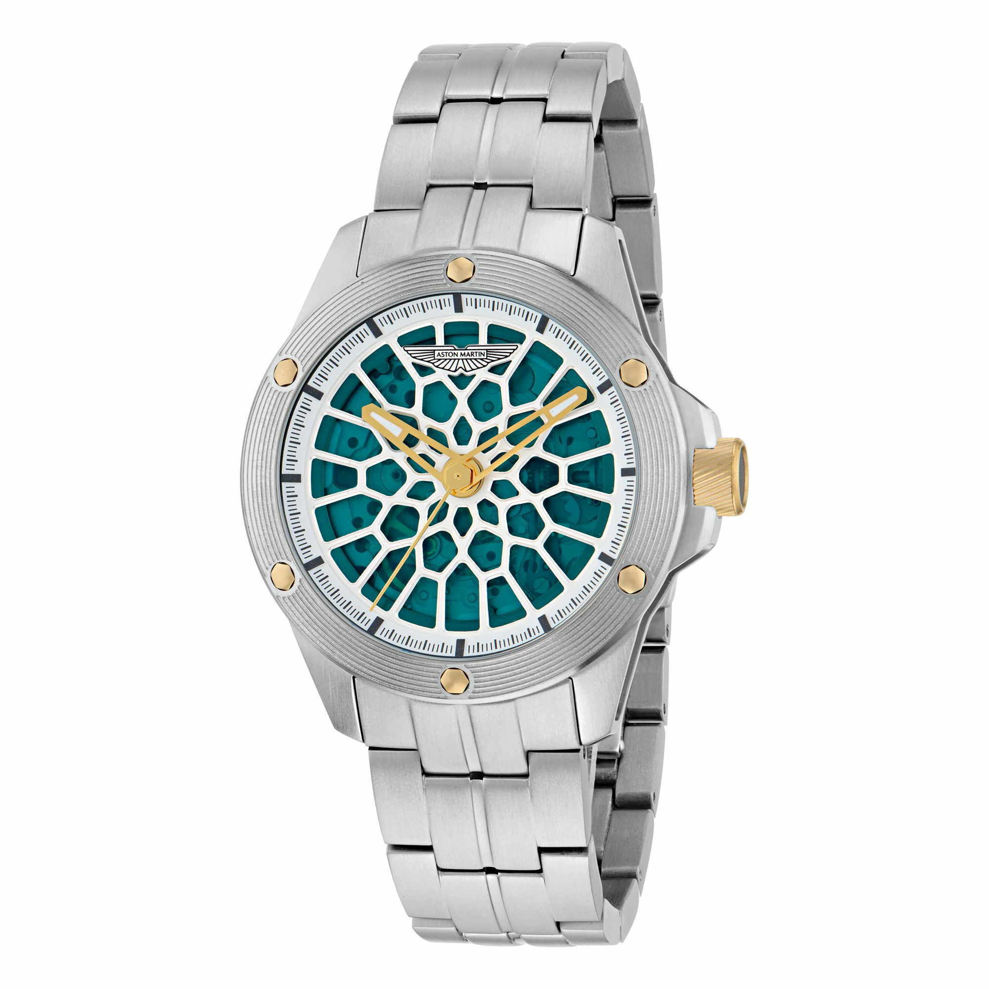 ASTON MARTIN Herren Armbanduhr AML THRILL Silber/Grün MTRR1F5051F505 – Bild 3