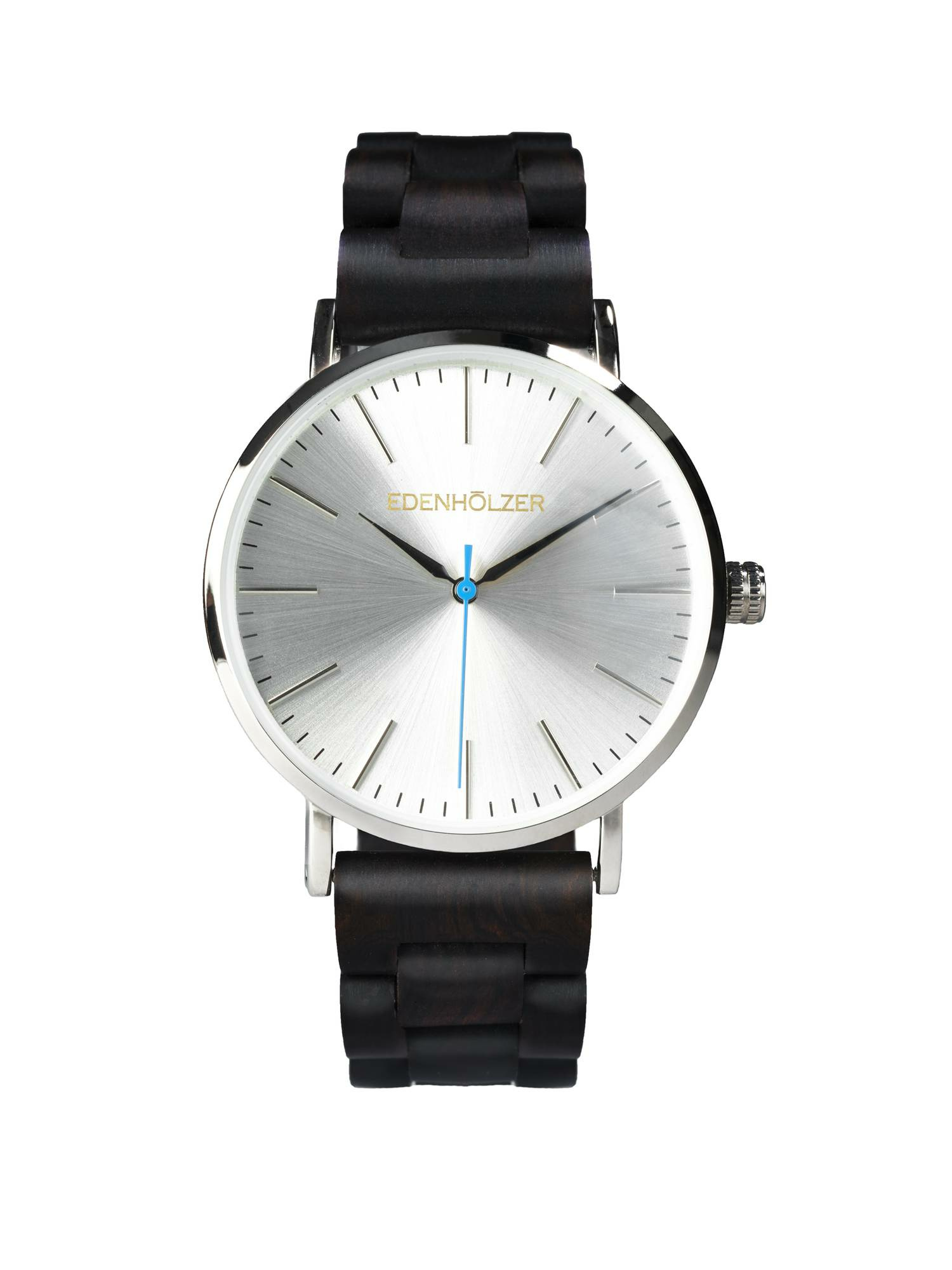 Edenhölzer Holzuhr Herren Armbanduhr Edelstahl Holzarmband Hardlex Guadelopue – Bild 3