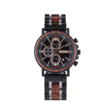 Edenhölzer Holzuhr Herren Armbanduhr Chronograph Madeira Holzarmband ED091-008 Edenhölzer Holzuhr Herren Armbanduhr Chronograph Madeira Holzarmband ED091-008