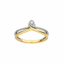 Elaine Firenze Damenring 14ct. Gelb/Weißgold 75034750R/3 Elaine Firenze Damenring 14ct. Gelb/Weißgold 75034750R/3