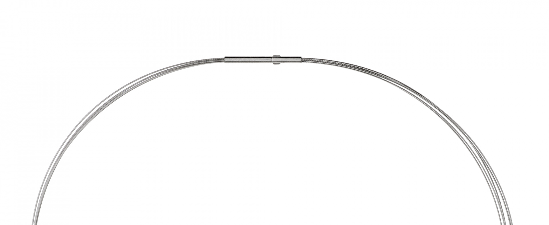 Ernstes Design Damen Halsreif 2-Fach Drahtseil 50cm Silber DS5C-50 – Bild 2