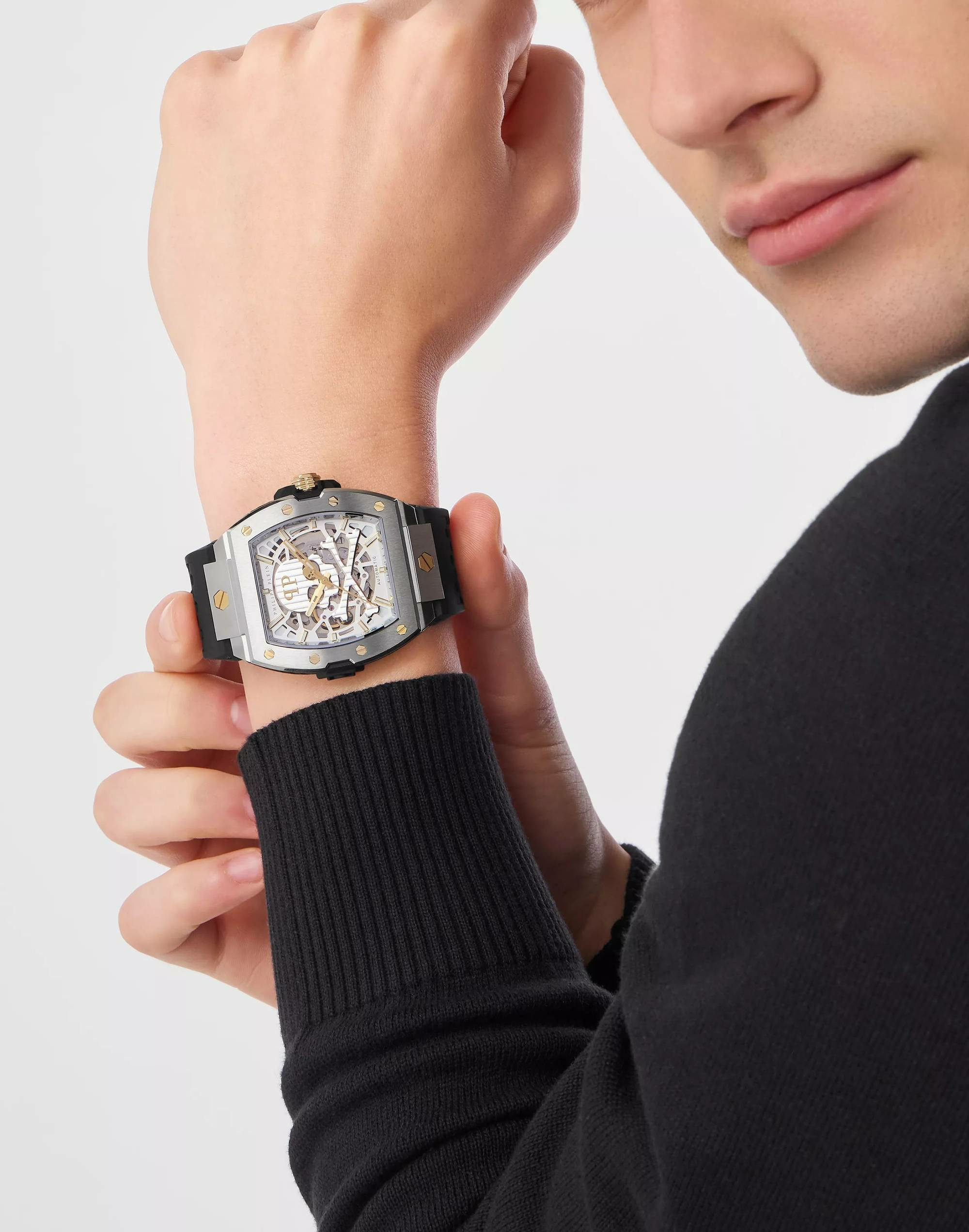 Philipp Plein Herren Automatikuhr The $keleton 2.0 PWJFA0825 Edelstahl 44 mm Mul... – Bild 3