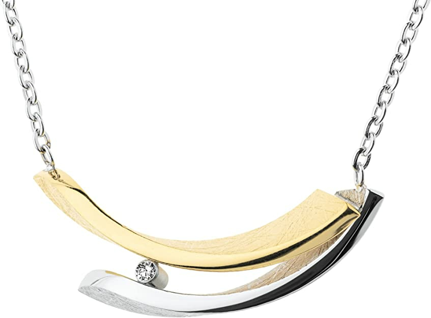 Ernstes Design Collier Halskette K827 Edelstahl Brillant 0,02 ct K827-42 – Bild 2