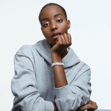 Swarovski Damen Armband Letra Stern, Weiß, Goldfarbe 5615862 Swarovski Damen Armband Letra Stern, Weiß, Goldfarbe 5615862