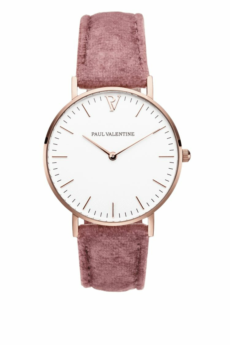 Paul Valentine Damen Armbanduhr MARINA ROSE GOLD PINK VELVET 32 MM PV32149 Paul Valentine Damen Armbanduhr MARINA ROSE GOLD PINK VELVET 32 MM PV32149