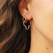 Creole 925 Sterling Silber gelb vergoldet Kleeblatt 41184976076894 Creole 925 Sterling Silber gelb vergoldet Kleeblatt 41184976076894