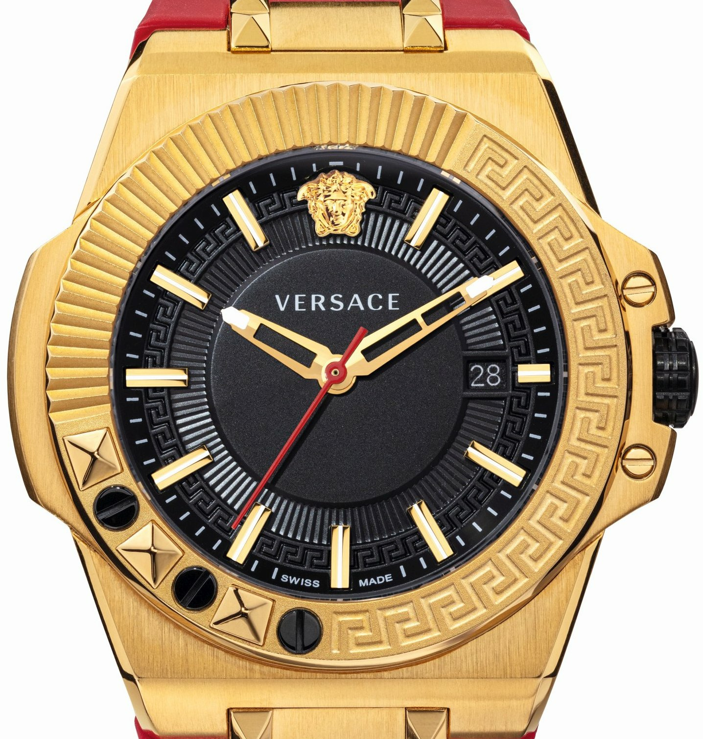 Versace Herren Armbanduhr Chain Reaction gold/rot VEDY00319 – Bild 2