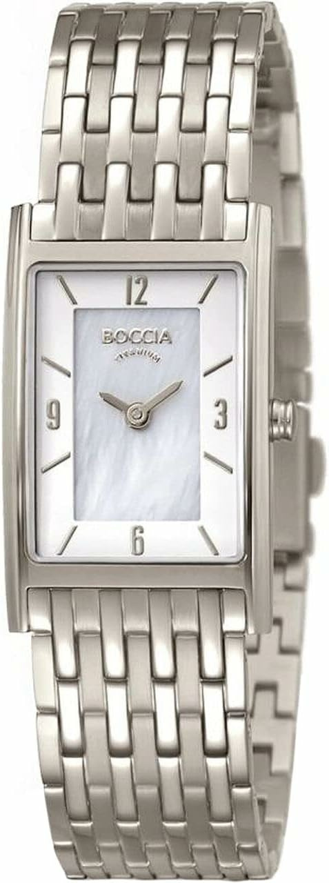 Boccia Damen Analoguhr Style mit Zifferblatt Perlmuttfarben Silber 3212-07 Boccia Damen Analoguhr Style mit Zifferblatt Perlmuttfarben Silber 3212-07