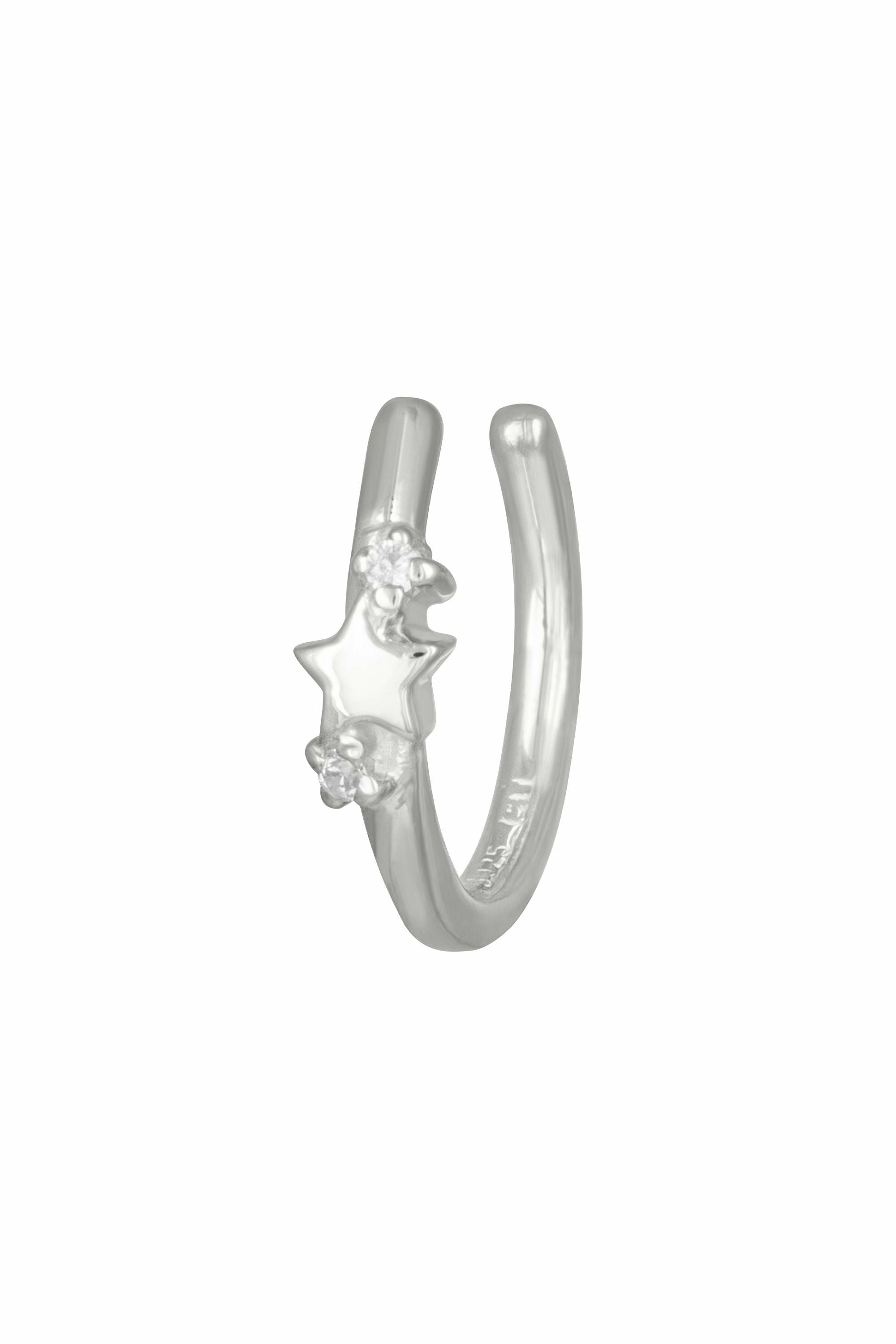 Ear Cuff 925 Sterling Silber rhodiniert Stern Zirkonia 41184550682718 Ear Cuff 925 Sterling Silber rhodiniert Stern Zirkonia 41184550682718