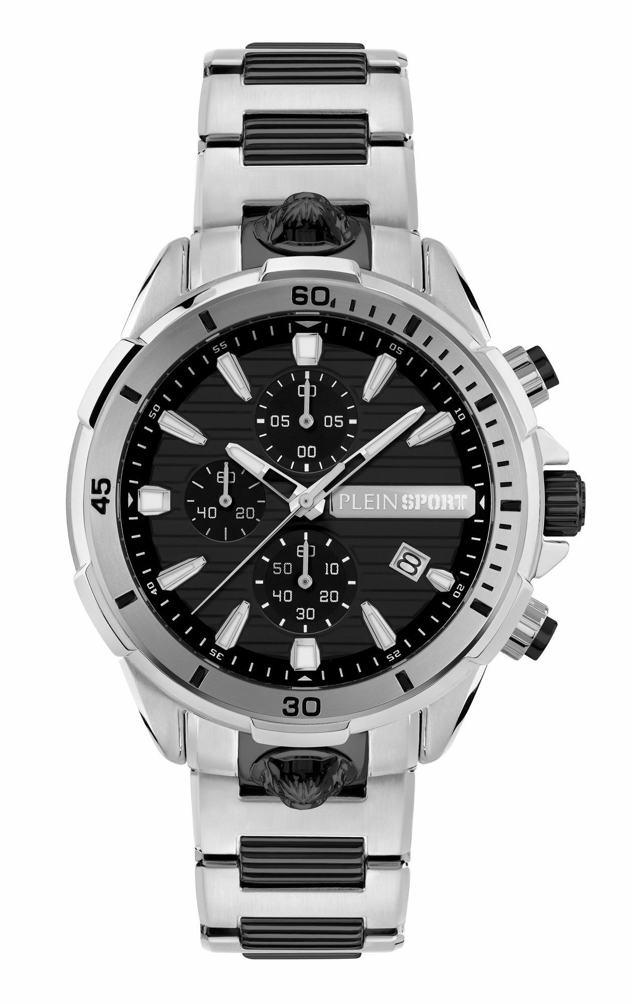 Plein Sport Herren Chronograph IMPACT PSBEA0624 Silber Edelstahl 46 mm Plein Sport Herren Chronograph IMPACT PSBEA0624 Silber Edelstahl 46 mm