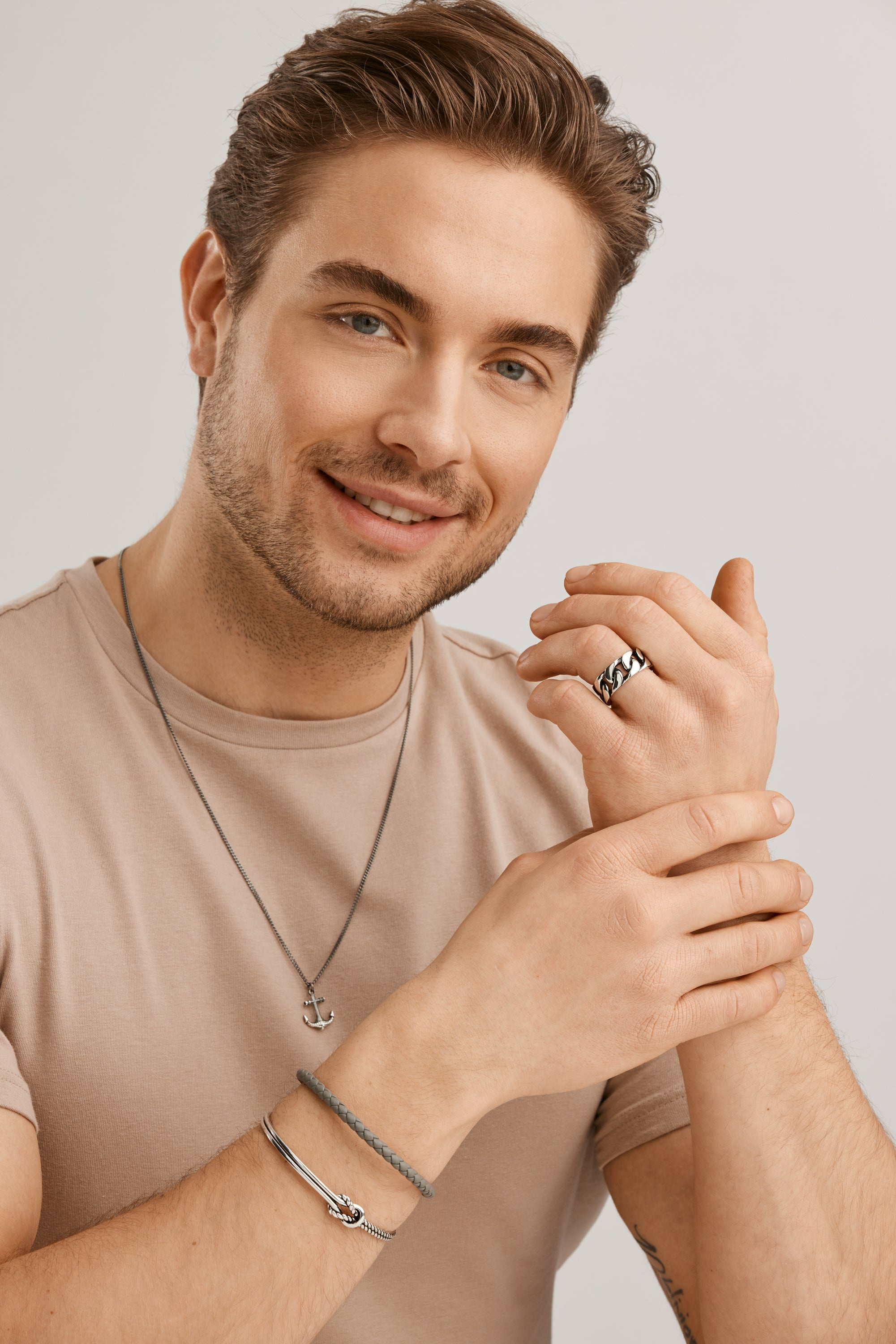 Anhänger mit Kette 925/- Sterling Silber rhodiniert Anker 41184173752414