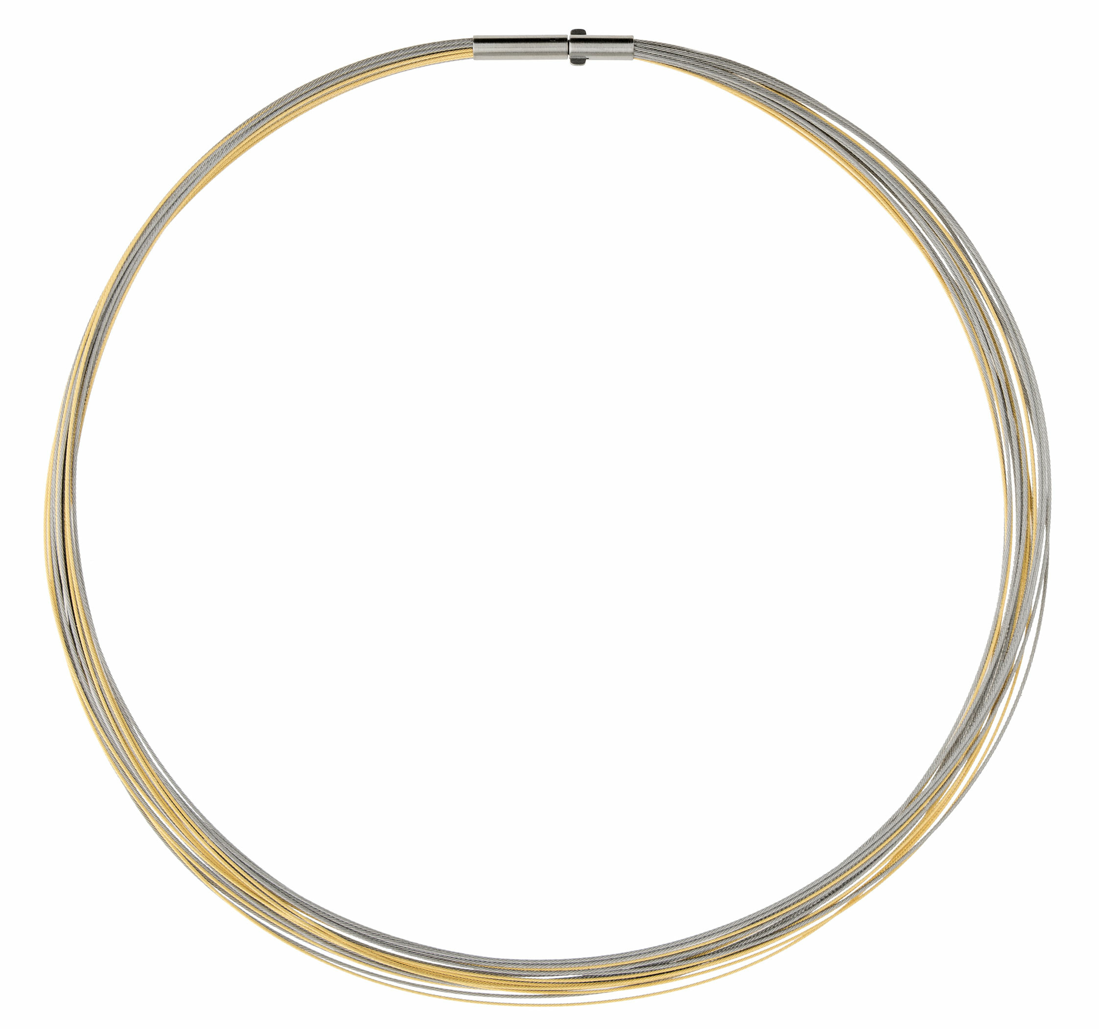 Ernstes Design Damen Collier 20-Fach Drahtseil 45cm Bicolor DS20C-BI-45 – Bild 3