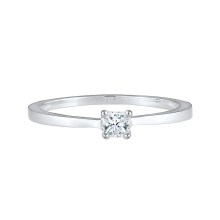 Ring Princess Cut Verlobung Diamant 0.1 ct. 925 Silber Ring Princess Cut Verlobung Diamant 0.1 ct. 925 Silber