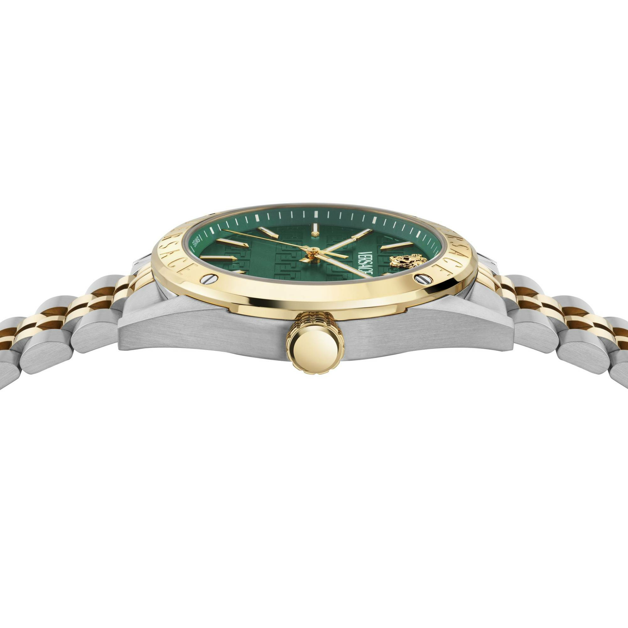 Versace Herren Armbanduhr Athletics Gents Silber, Gold, Grün 41 mm VEKHA0525 – Bild 3