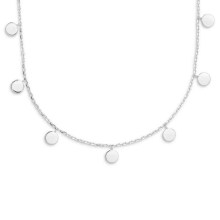 Xenox Damen Halskette mit kleinen Coin Anhänger Silber XS3696 Xenox Damen Halskette mit kleinen Coin Anhänger Silber XS3696