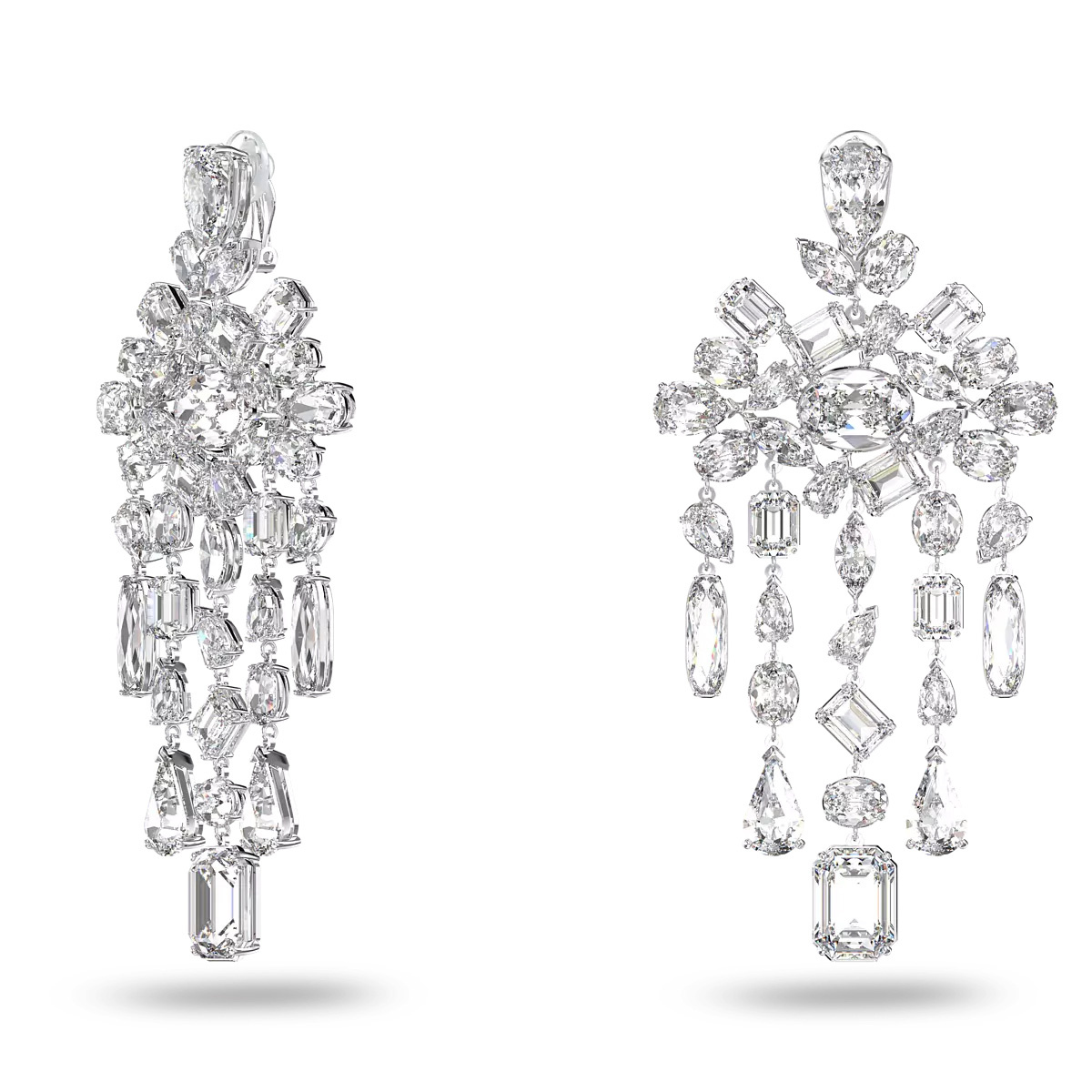 Swarovski Ohrringe Unisex Gema Silber Weiß 5639329 – Bild 3