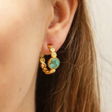 Ohrringe 925 Silber vergoldet Türkis und Zirkonia 41185160691806 Ohrringe 925 Silber vergoldet Türkis und Zirkonia 41185160691806