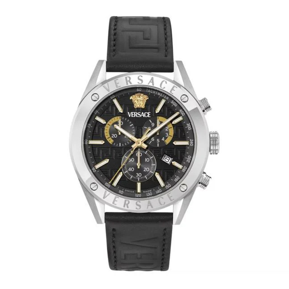 Versace Uhr Herren Chronograph Athletics Chrono Schwarz/Silber VEKJA0225 – Bild 3