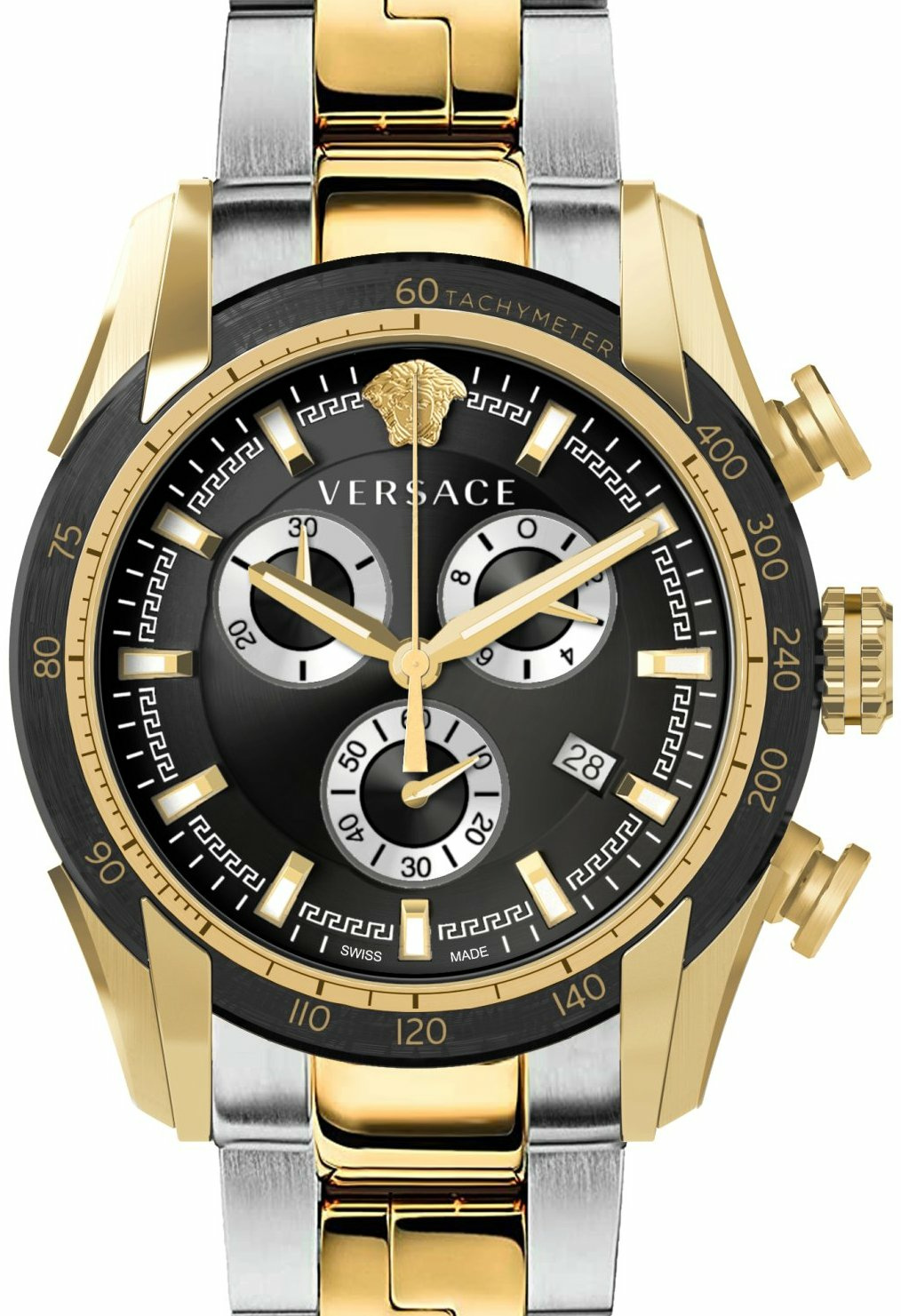 Versace Herren Armbanduhr V-RAY MOV'T VERTIME 44M Edelstahl Armband bicolor VE2I... – Bild 3