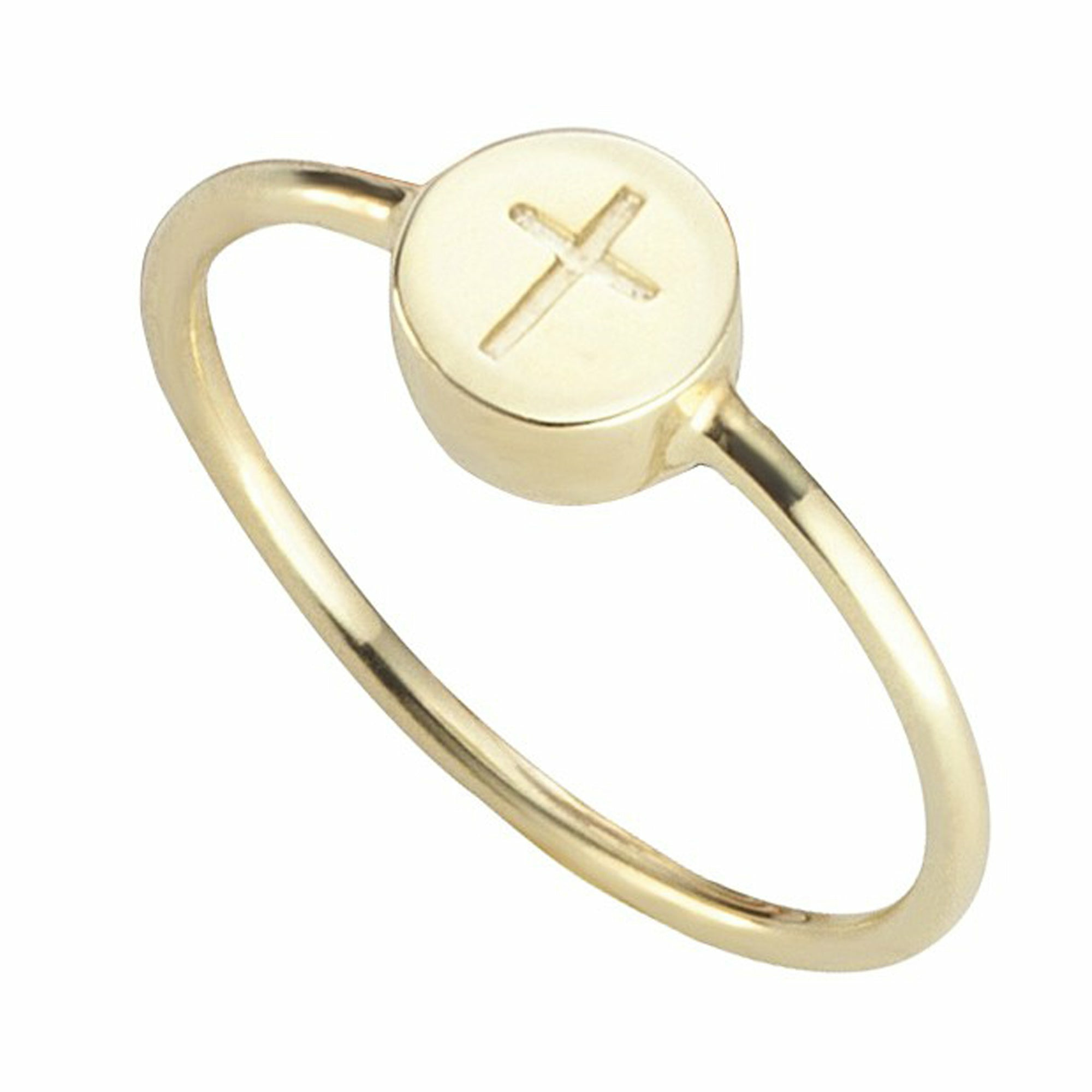 Ring 925/- Sterling Silber vergoldet Kreuz 41184723664990 Ring 925/- Sterling Silber vergoldet Kreuz 41184723664990