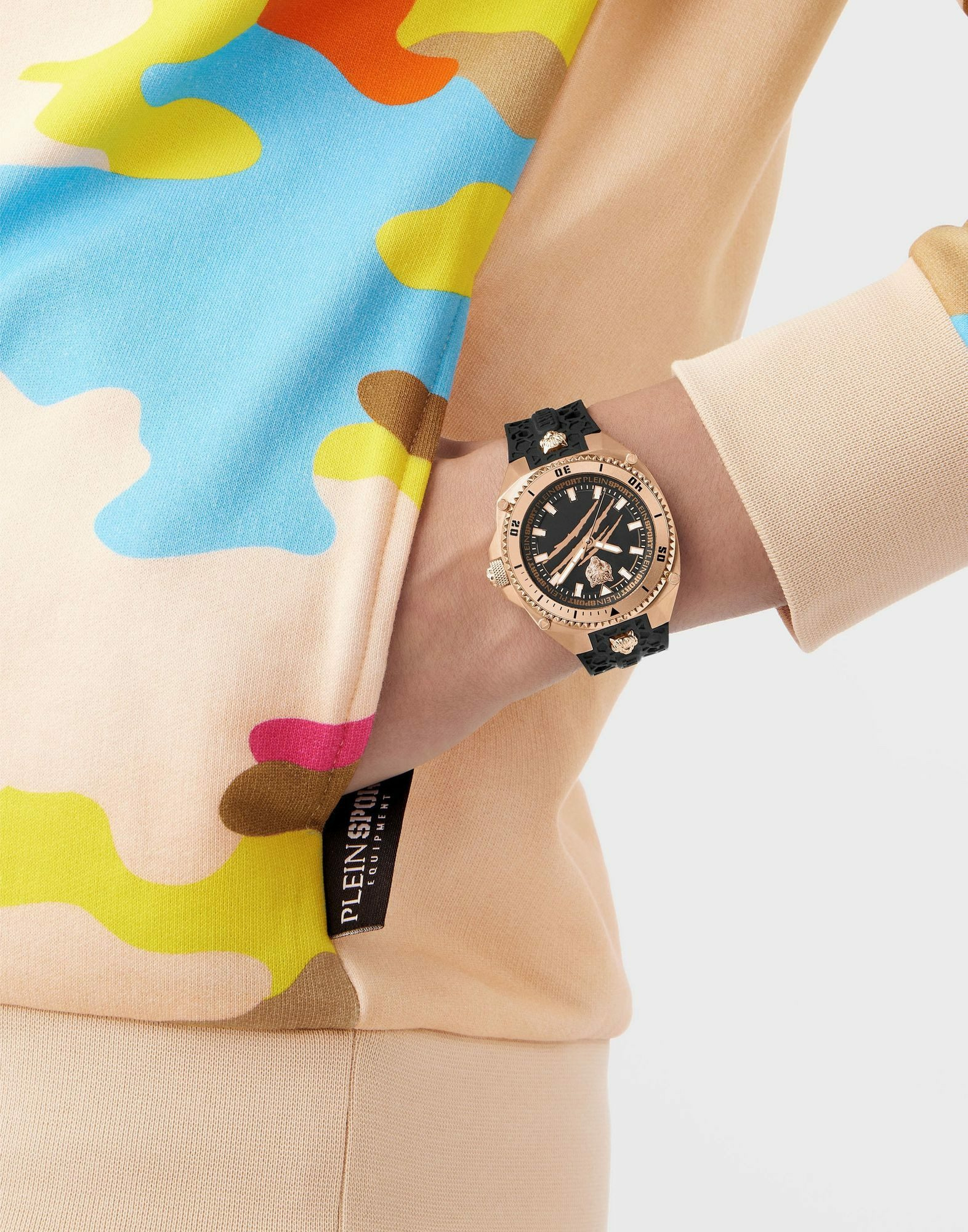 Plein Sport Herren Uhr Thunder Force PS8BA0424 Roségold Schwarz Silikon 47 mm Plein Sport Herren Uhr Thunder Force PS8BA0424 Roségold Schwarz Silikon 47 mm