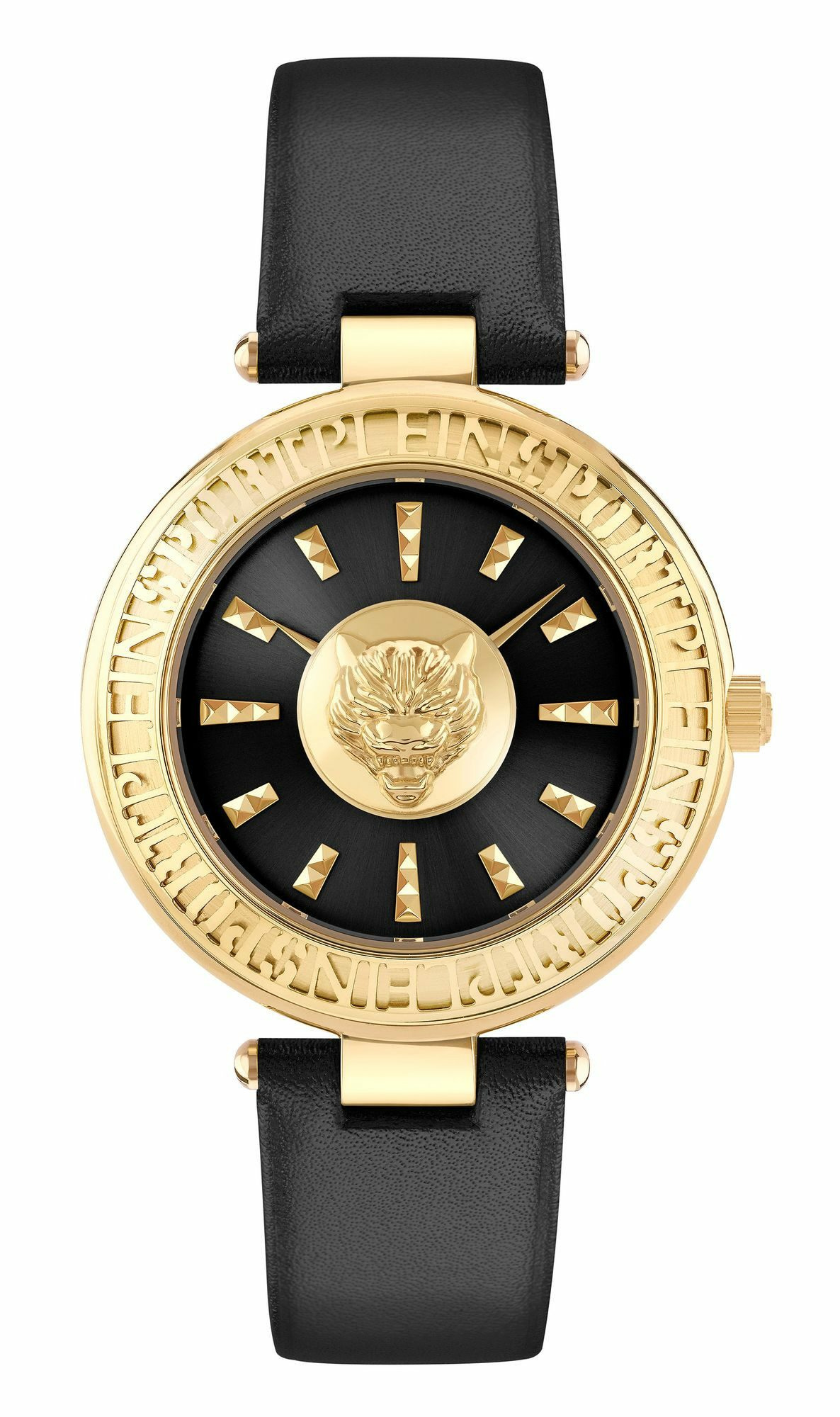 Plein Sport Damen Uhr Opium PSCEA0124 Schwarz Gold Leder 38 mm – Bild 3