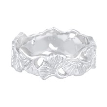 Ring Bandring Ginkgo Blatt Tropic 925 Silber vergoldet Ring Bandring Ginkgo Blatt Tropic 925 Silber vergoldet