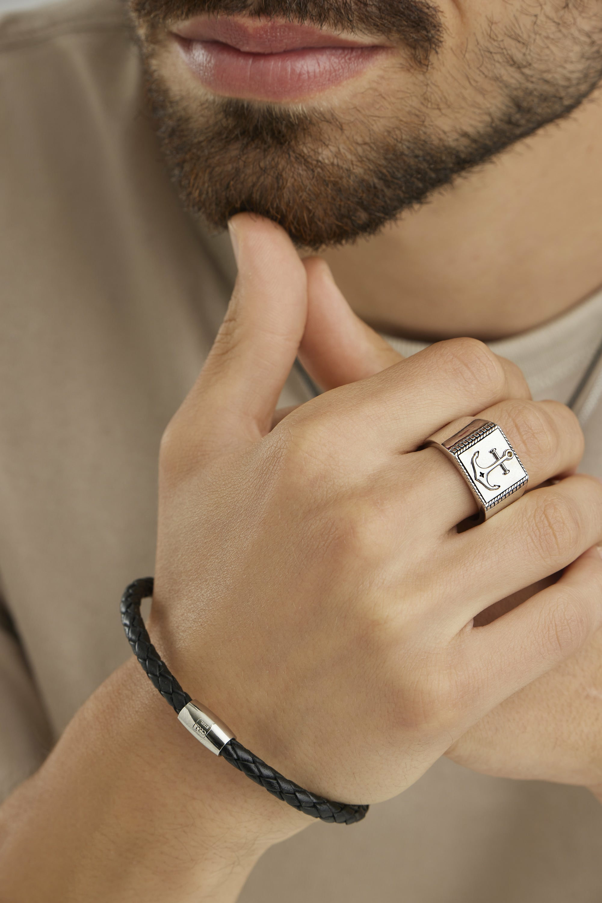 Ring 925/- Sterling Silber rhodiniert Anker 41184118800478 – Bild 2