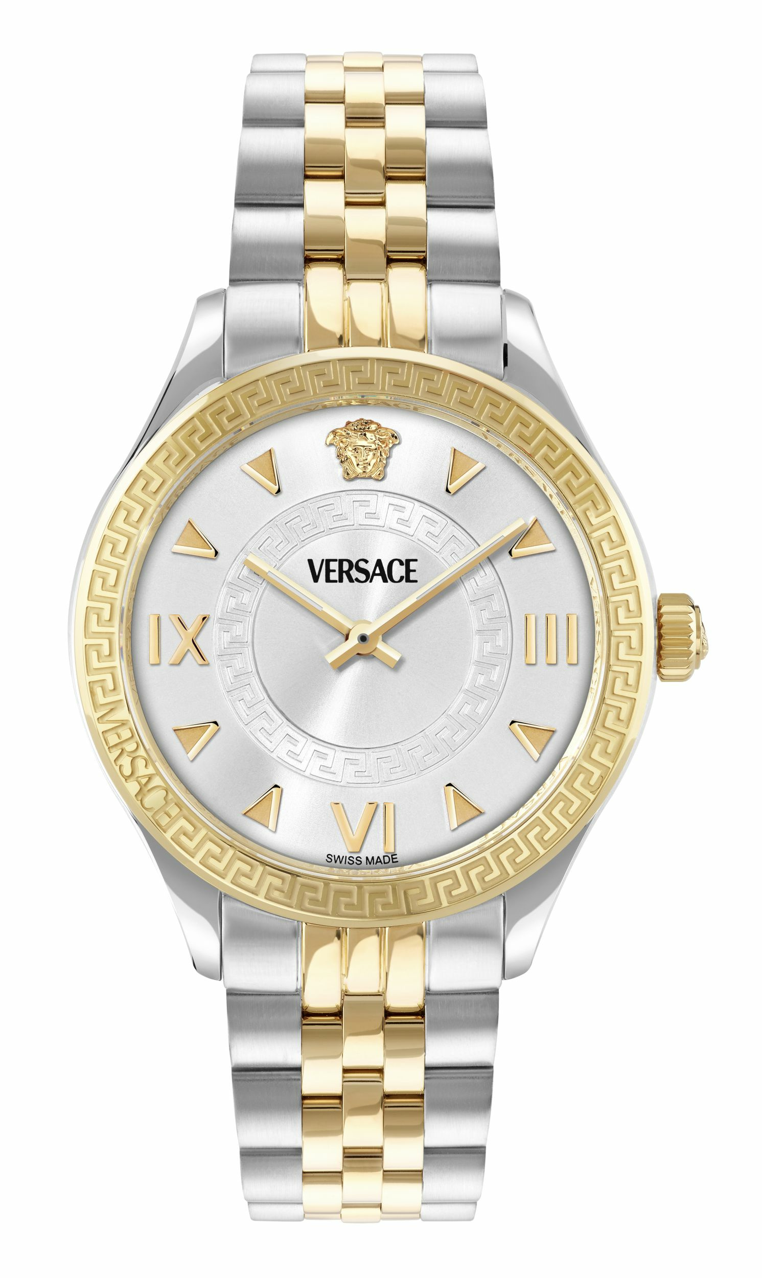 Versace Uhr Damen Hellenyium Lady gold, silber, weiß 35 mm VE2S01225 Versace Uhr Damen Hellenyium Lady gold, silber, weiß 35 mm VE2S01225