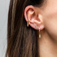 Creole 925 Sterling Silber gelb vergoldet mit Zirkonia Anhänger 41185085587550 Creole 925 Sterling Silber gelb vergoldet mit Zirkonia Anhänger 41185085587550