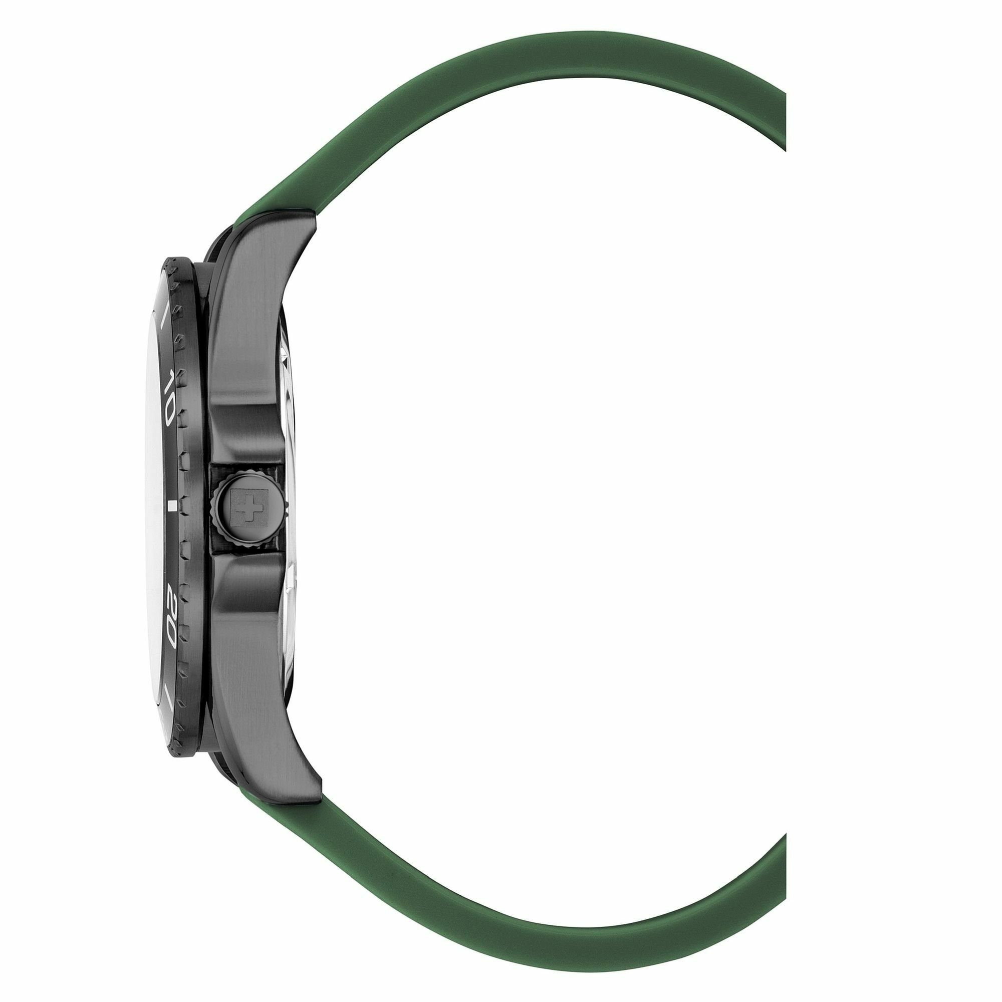 Swiss Alpine Military Herren Armbanduhr Taucheruhr Raptor dunkelgrün 7029.1874 – Bild 3