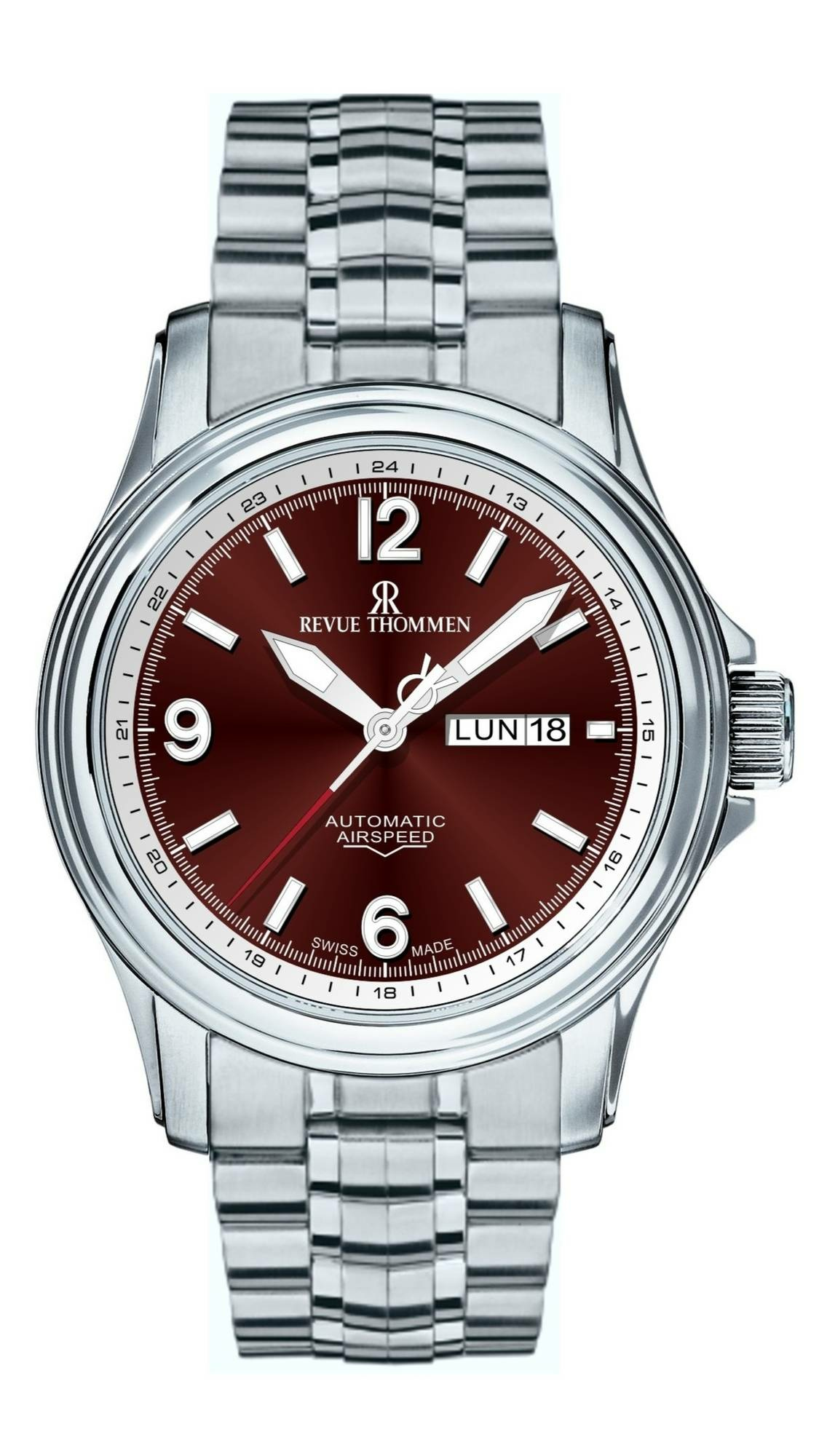 Revue Thommen Armbanduhr Unisex Automatik XLarge High‑Tech Rot 16040.2436 – Bild 3