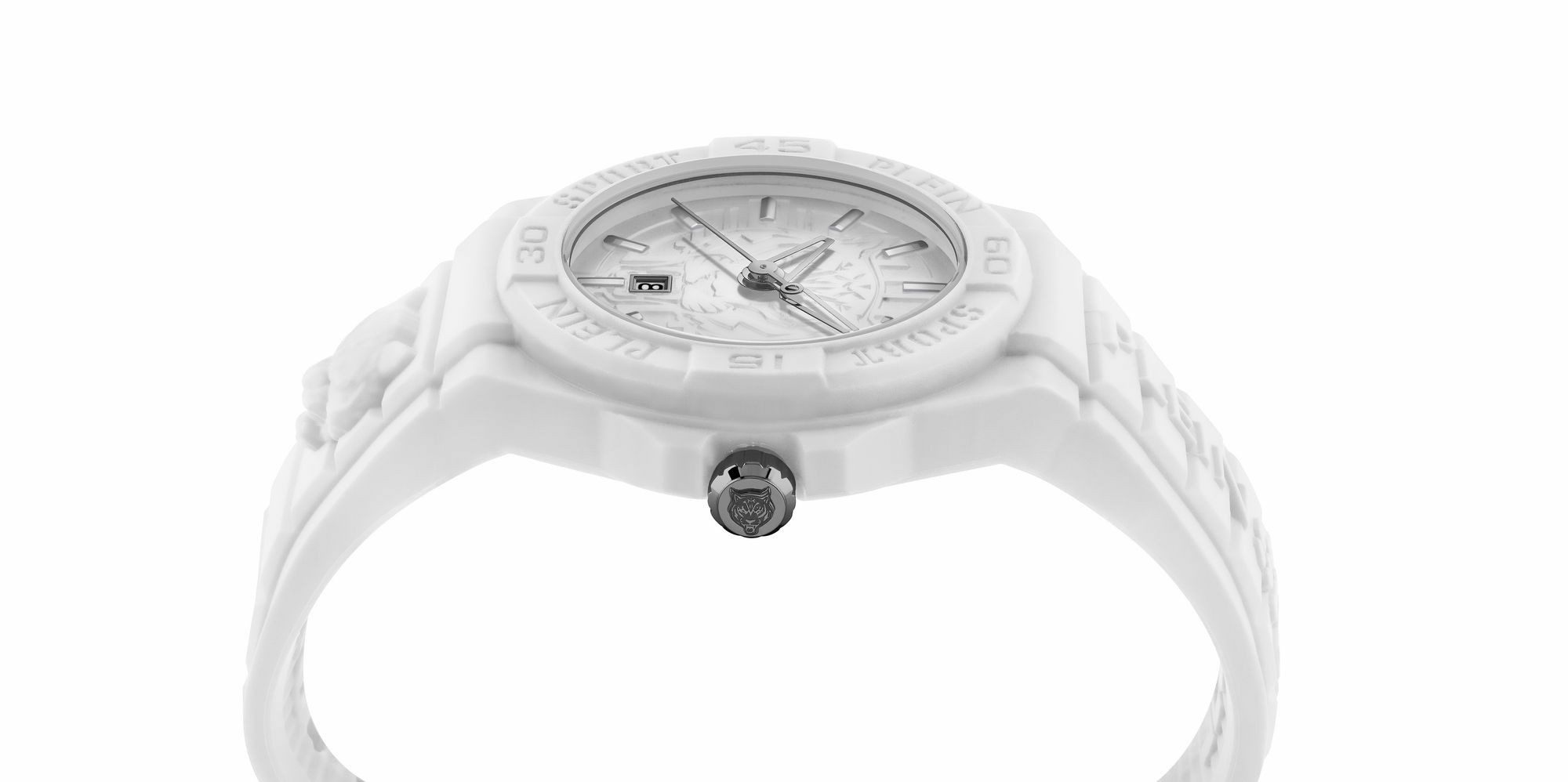Philipp Plein Unisex Uhr New Fearless PSHDA0324 Weiß Kunststoff 46 mm – Bild 2