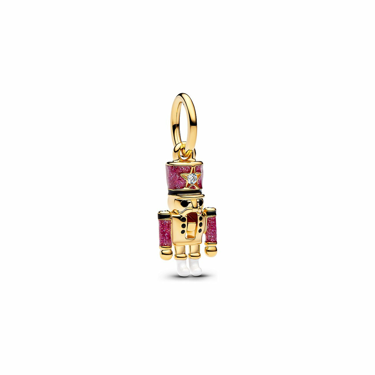 Pandora Charm-Anhänger Beweglicher Nussknacker Goldfarben 763583C01 – Bild 2
