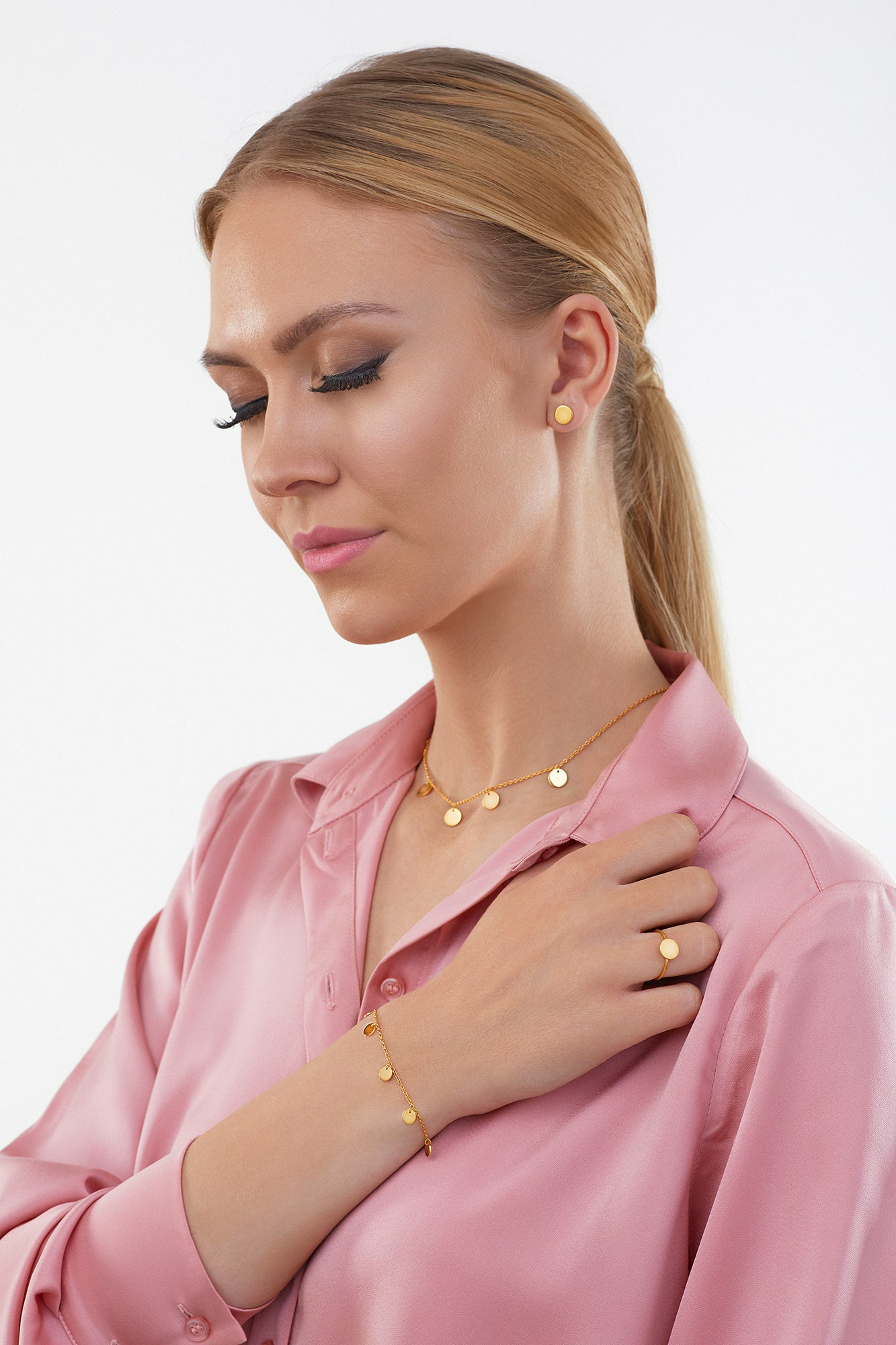 Ohrstecker 925 Sterling Silber gelb vergoldet Boho 41184455065694 – Bild 2