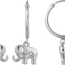 Xenox Damen Creolen mit Elefanten Anhänger Silber XS3746 Xenox Damen Creolen mit Elefanten Anhänger Silber XS3746