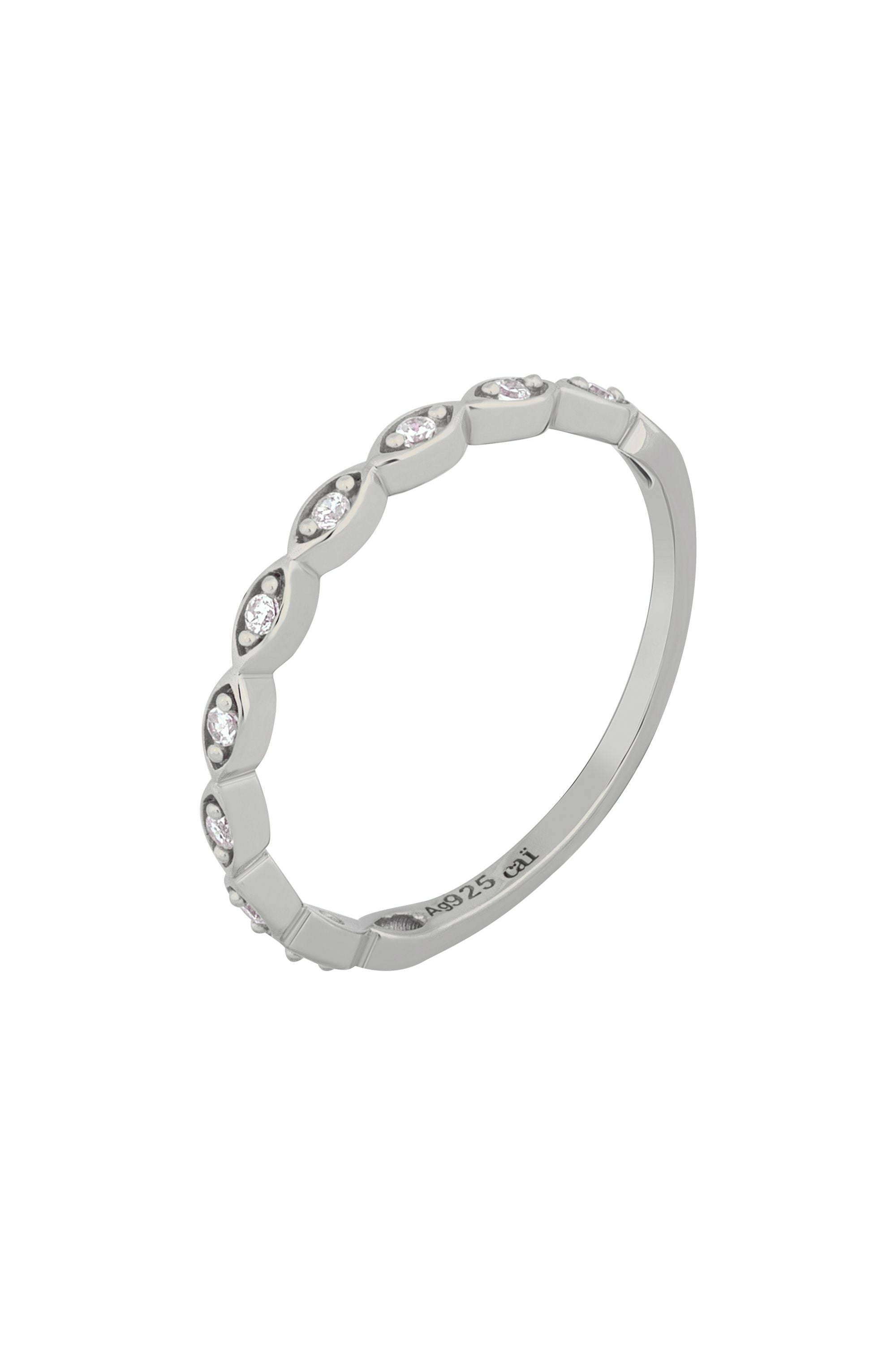 Ring 925/- Sterling Silber rhodiniert Zirkonia Stacking 41184733331550 – Bild 2