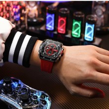 CURREN Men%27s Multi-Function Chronograph Quartz Watch with Silicone Strap and Dat... CURREN Men%27s Multi-Function Chronograph Quartz Watch with Silicone Strap and Dat...