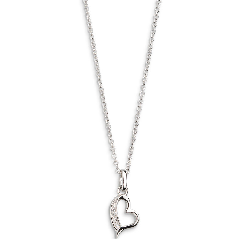 Xenox Damen Halskette mit Zirkonia Herz Anhänger Silber XS3417K Xenox Damen Halskette mit Zirkonia Herz Anhänger Silber XS3417K